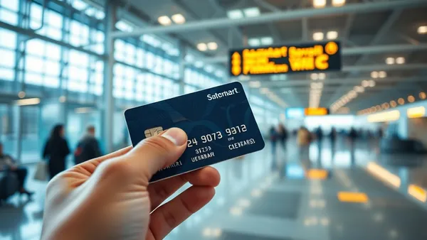Cartão de crédito premium sobre cartão de embarque internacional e passaporte
