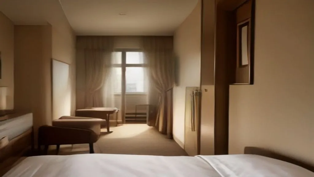 Chave-cartão de hotel sobre balcão de recepção pela manhã