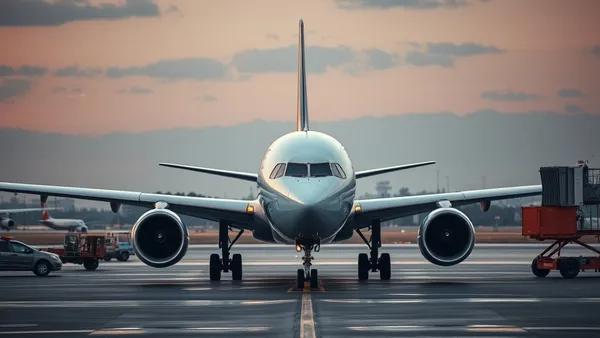 Aeronave da GOL Linhas Aéreas estacionada em pátio de aeroporto com céu nublado ao fundo