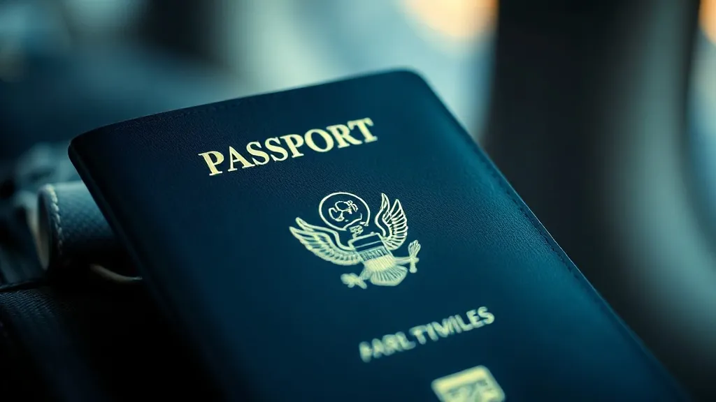 Cartão de fidelidade e passaporte sobre mesa de viajante, representando acúmulo de milhas em programa internacional como o AAdvantage