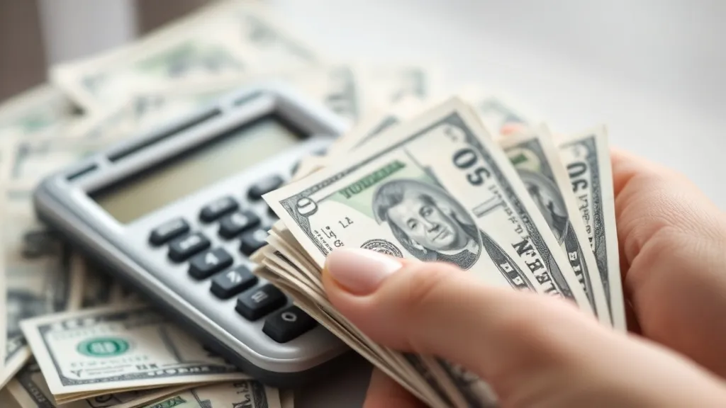 Calculadora, cartão de fidelidade e moedas sobre uma mesa ao lado de um tablet com tabela de pontos, representando o cálculo de quando comprar milhas compensa