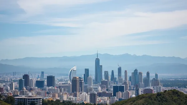 Vista de Santiago do Chile com a Cordilheira dos Andes ao fundo