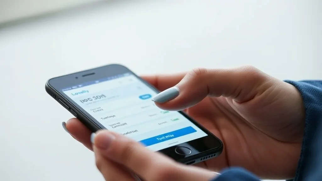 Mão segurando smartphone com aplicativo de transferência de pontos aberto, mostrando tela de bônus de fidelidade.